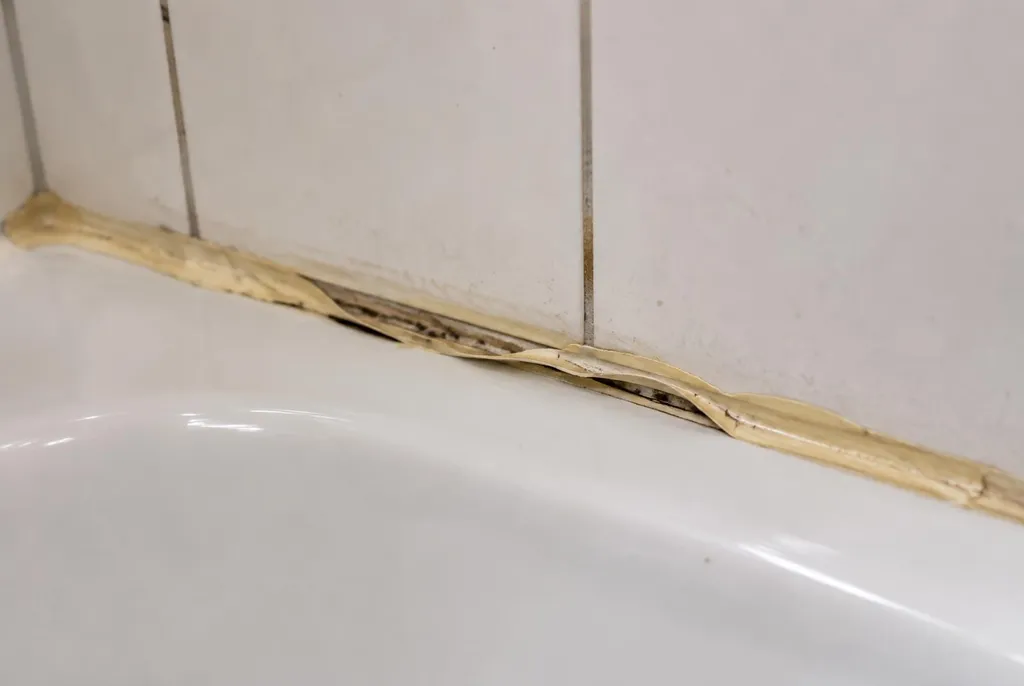 Kitbedrijf Vianen – loslatende kit naast het bad